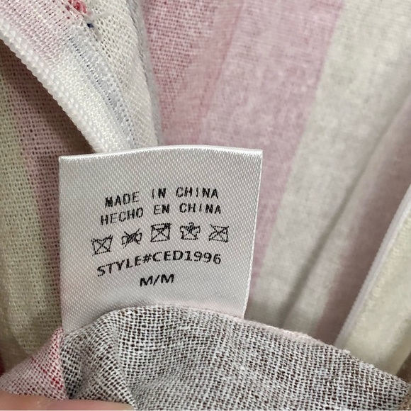 Adora Striped Linen Summer Wrap Dress - Picture 7 of 8